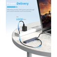 thumbnail image 3 of Estación de acoplamiento USB C Hub Zyerch 7 en 1 4K HDMI 100 W PD, 3 of 7