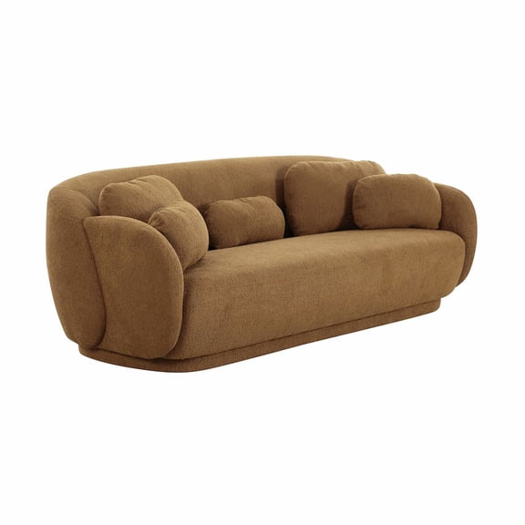 Misty Brown Boucle Sofa
