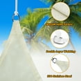 thumbnail image 5 of NAWAY 10'X13' Cream Rectangular Sun Shade Sail – HDPE 95% UV Block Outdoor Canopy for Patio, Garden, Pool, Breathable & Windproof Shade Cover with D-Rings, 5 of 8