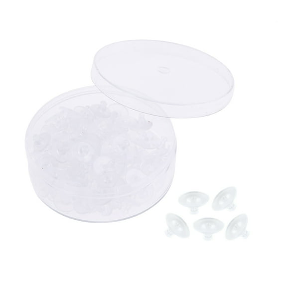 WRISTBIQUE 100 Pieces Earring Backs Transparent Earring Spacers for Sports for Adults Daily Use