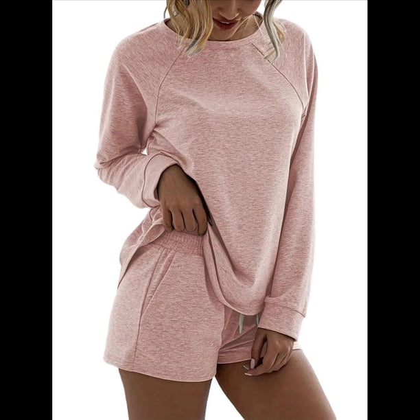 Conjunto Deportivo de Dos Piezas para Mujer, Traje Informal de Gran Tamaño, Ropa Deportiva, Ropa de Otoño. Rosa XL