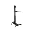 thumbnail image 2 of StarTech.com Mobile Workstation Cart with Monitor Mount, CPU/PC Holder, Keyboard Tray, Ergonomic Height Adjustable Desktop Computer Cart, Rolling Mobile Standing Workstation on Wheels - Portable Stand-Up Cart - Cart - for LCD display / PC equipment - steel - black, 2 of 12