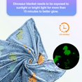thumbnail image 3 of Manta TEHALK Dinosaur Glow in The Dark para niños, 100% poliéster, 3 of 6
