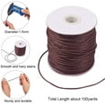 thumbnail image 4 of 100 Yards Waxed Cord Cotton, Waxed Cotton Thread 1.5mm Waxed Beading String Cord for Jewelry Bracelet Making Macrame Crafting DIY Leather - Saddle Brown, 4 of 5