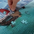 thumbnail image 4 of Ambesonne East Jigsaw Puzzle Durable Cardboard, Hong Kong Harbour Boat, 1000 pcs, Blue Aqua Red, 4 of 5