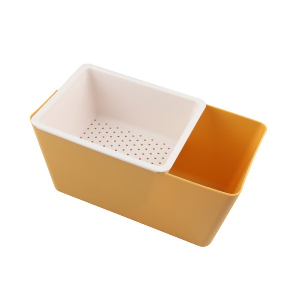 Xihbxyly Paletas no reclamadas Cesta de frutas de doble capa para uso perezoso, caja de plástico para dulces para el hogar, cocina, sala de estar, para comer semillas de melón