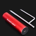 thumbnail image 4 of LOVIVER Support de Poteau en Acier Inoxydable Réglable Portable Amovible Rouge double insert, 4 of 6