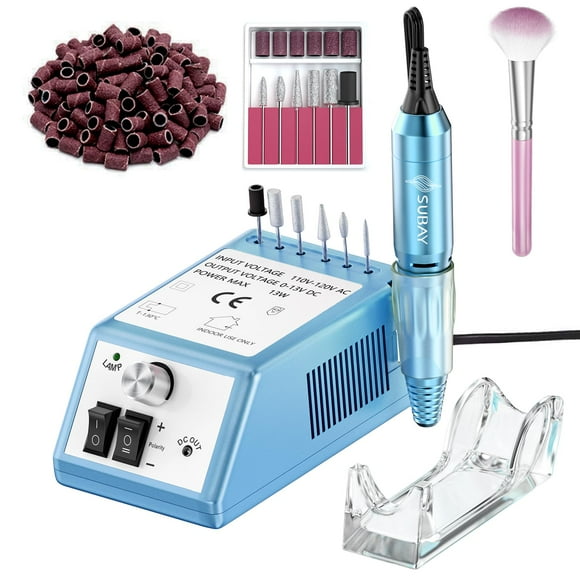 Subay Taladro de uñas profesional lima eléctrica 20000 RPM para uñas acrílicas gel uñas arte pulidor manicura pedicura herramientas para salón hogar