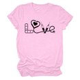 thumbnail image 4 of Camisetas con estampado de letras y cuello redondo de verano para mujer, blusas femeninas cómodas y elegantes, Tops OAVQHLG3B Store lin121212, 4 of 5