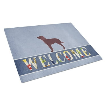 Caroline's Treasures Water Spaniel Welcome Glass Cutting Board Large