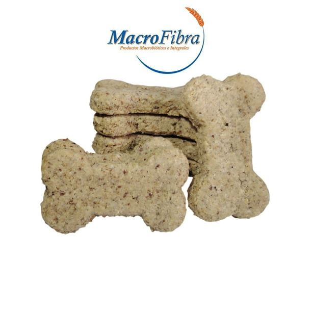 Galletas para Perros Avena Amaranto Linaza Macrofibra Integral Alto en Fibra sin Azucar sin Gluten sin Lactosa Macrobiotico E Integral 3 Paq c/10 Pzas