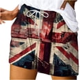 thumbnail image 4 of Winter Saving! Yievot 4th of July Women's Summer Yoga Pants with Pockets Drawstring Workout Shorts Star Printed Women's Casual Sweat Pants Womens 2024 Fashion Clothing on Clearance, 4 of 6
