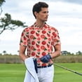 thumbnail image 3 of Fotbe Tomatoes Camiseta Polo de Golf para Hombre con Estampado – Camisa Deportiva Transpirable con Cuello Abotonado-Small, 3 of 6