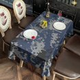 thumbnail image 2 of Blue Gray Camo Digital Pattern Rectangle Tablecloth 60"x102",Waterproof Polyester Rectangle Table Cloth, Wipeable Spillproof Polyester Tablecloth for Dining, Camping, Indoor and Outdoor, 2 of 6