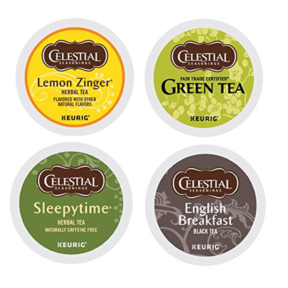 Celestial Seasonings Tea Sampler, KCup Portion Pack for Keurig KCup Brewers, 22Count