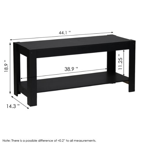 Furinno 12125BK Parsons Entertainment Center Television Stand/Coffee