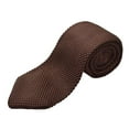 thumbnail image 2 of mmirethe Cravate Tricotée Unie pour Homme, Mode, Décontractée, Brun, Fine, Tissée, Étroite, Brun, 2 of 6