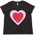 thumbnail image 3 of Inktastic Valentine Red Heart with Dots Women's Plus Size T-Shirt, 3 of 5