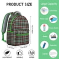 thumbnail image 3 of Moroccan Geometric Backpack Abstract Plaid and Checkerboard Design Colorful School Bag for Students, 3 of 6