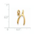 thumbnail image 2 of 14k Yellow Gold Wishbone Charm - 1.0 Grams - Measures 16.4x8.5mm, 2 of 2