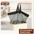thumbnail image 3 of Inadays Laundry Basket Clothes Laundry Hamper 100L with Lid with Bamboo Handles and A Removable Laundry Bag Large Collapsible Foldable Laundry Hamper for Bedroom, Bathroom, Dorm, Laundry Room, 3 of 7