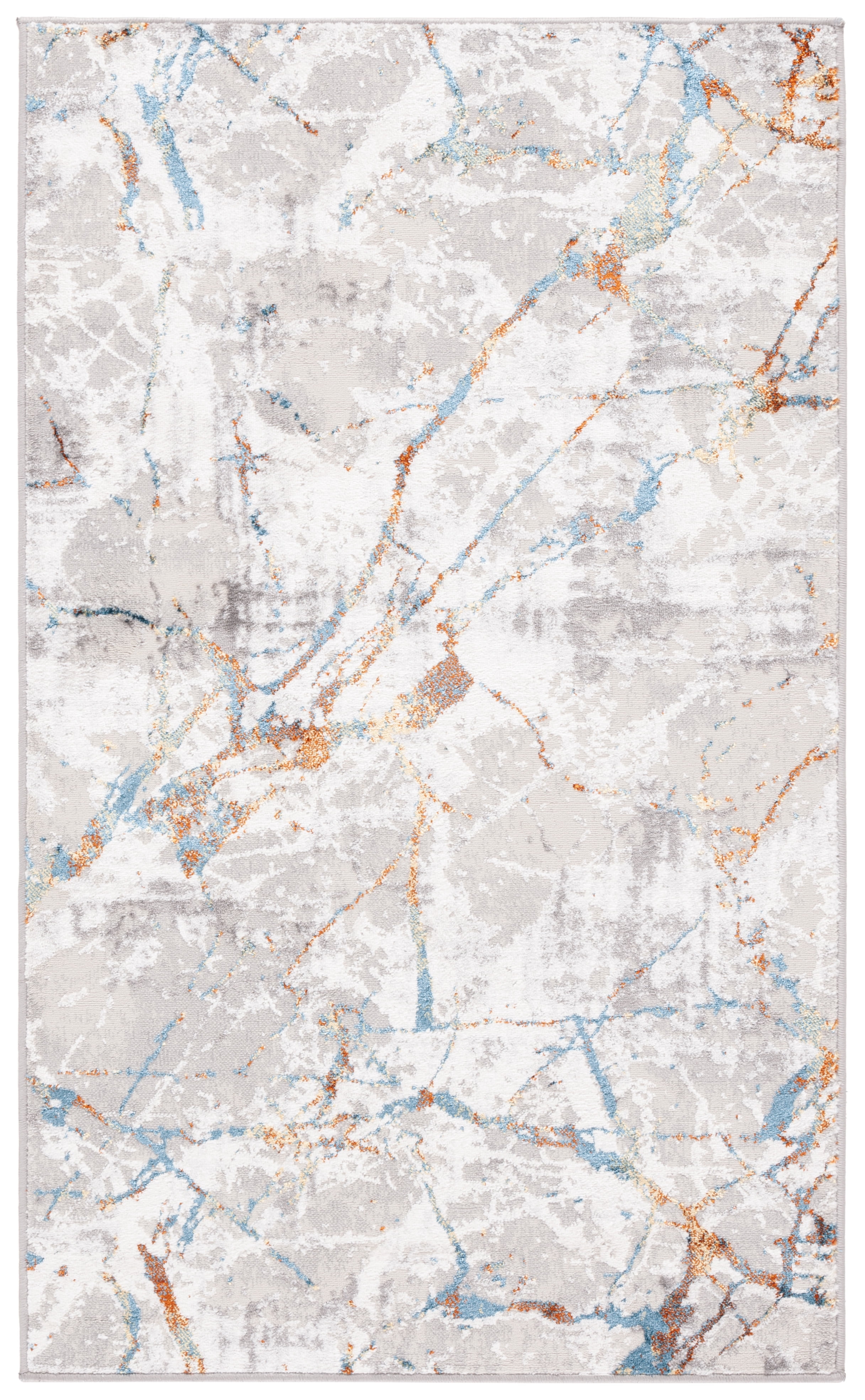 SAFAVIEH Amelia Pemala Abstract Area Rug, Gray/Blue Gold, 4'5" x 6'5"