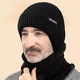 thumbnail image 7 of Men Winter Windproof Fleece-Lined Soft Earmuffs Cap Beanies Hat Knitted Hat Ear Protection Cap GREY, 7 of 7