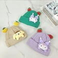 thumbnail image 4 of Sanrio Plush Knitted Hat My Melody Cinnamoroll Kuromi Children Knitted Cap Soft Stuffed Plushie Winter Kids Hat Knit Bonnet Gift, 4 of 19