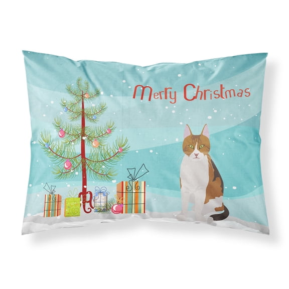 Aegean Cat Merry Christmas Fabric Standard Pillowcase CK4740PILLOWCASE