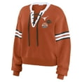 thumbnail image 2 of Women's WEAR by Erin Andrews Texas Orange Texas Longhorns Lace-Up Pullover Sweater, 2 of 4