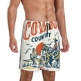 thumbnail image 2 of Fotbe Cowboy Rising Horse Pajama Shorts for Men, Men's Pajama Bottoms, Sleepwear,Short Pajama Pants-4X-Large, 2 of 9