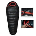 thumbnail image 6 of Down Thermal Mummy Sleeping Bag -15°C Insulated Camping Backpacking Sleep Bag - Black 400g, 6 of 6