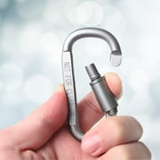 Carabiners Keychains Aluminum D-Ring Locking Locking Carabiners Large Carabiners Clip Set for Outdoor Camping Screw Gate Lock Hooks Spring Link Improved Design Pack - Not for Climbing (6 Pack)