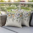 thumbnail image 4 of White Yellow Daisy Pillow Covers 2 Pack Vintage Eucalyptus Leaves Lavender Spring Pillowcase Waterproof Outdoor Throw Pillow Cover for Patio Garden Square Cushion 18”x18”, 4 of 9