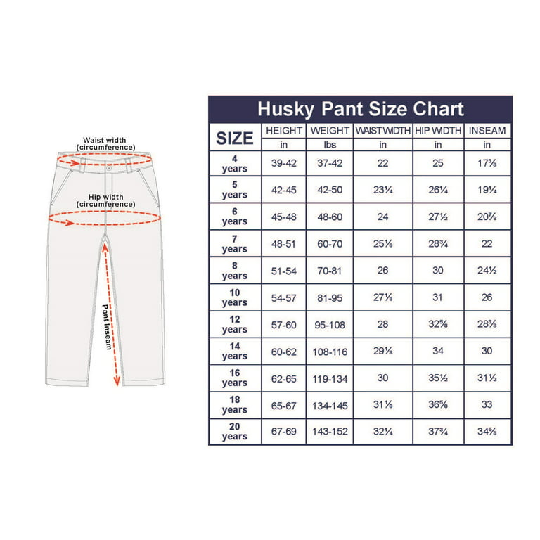 Buyless Fashion Boys Husky Straight Fit Cotton-Poly American Classic Long  Pants