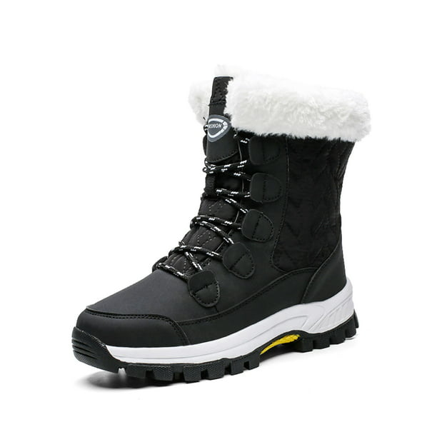 Women Winter Warm Shoes Waterproof Comfortable Mid Calf Outdoor Snow ...