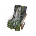 thumbnail image 3 of Rainforest Soft Flannel Fleece Blanket, Huay Mae Khamin Waterfall in Tropical Rainforest Thailand Holiday Travel Theme, Cozy Plush for Indoor and Outdoor Use, 50" x 70", Green Brown, by Ambesonne, 3 of 5