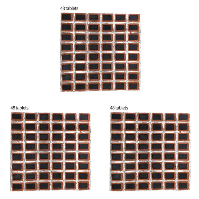 Decodeary 48pcs Tire Repair Patch Professional Bicycle Component Bike Tube Puncture Repairing Pads Maintenance Tool Tyre Parts Square 3Set