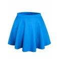thumbnail image 1 of J. METHOD Women’s Skater Skirt Elastic Waist Casual Mini Flared Swing Pleated Skirts Made in USA NEWSK06 Neon Blue M, 1 of 6