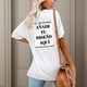thumbnail image 5 of Playera de Algodón 100% para Mujer con Estampado Personalizado (Frente y Espalda), Añade tu Texto/Foto/Logo/Diseño, Blanco, Talla Chica (S), 5 of 6