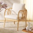 thumbnail image 2 of Safavieh Coralie Accent Chair with Cotton Cushion in White / Natural, 2 of 12