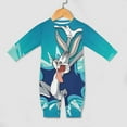 thumbnail image 4 of Looney Tunes Bugs Bunny Baby Long Sleeve Footless, Infant Playsuit Romper Jumpsuits for Boys Girls, 4 of 8