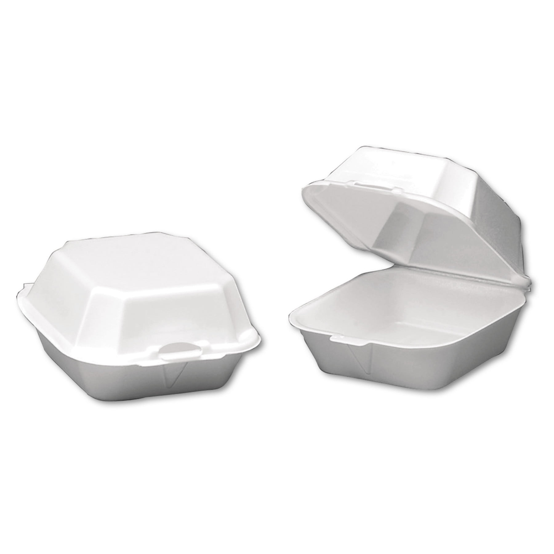 5/" Sandwich Container White Foam Hinged Lid Food Tray Dart Take Out Party 25