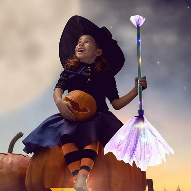 Escoba Plegable de Plástico de Rudolph, Juguete de Bruja para Halloween | Accesorio de Cosplay de Halloween, 65 Cm | Apto para Niños y Adultos | Decoración para Fiestas de Halloween | Incluye 1 Escob