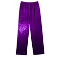 thumbnail image 3 of Qiopertar Women's Home Pocket Love Printed Pajama Set For Daily Home Wear Clearance Free Shipping under $5 Saving Up To 90% Off, 3 of 4