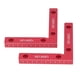 thumbnail image 2 of 2 abrazaderas de ángulo recto de aleación de aluminio anodizado, escala transparente roja, herramienta de posicionamiento de 90 grados para garantizar el equilibrio., 2 of 14