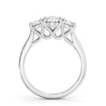 thumbnail image 3 of Meryn Jewel 14K White Gold Plated Diamond Jewelry - Brilliant 1.5 Ct Round Cut Diamond Rings - 3 Stone Engagement Wedding Trilogy Rings for Women, 3 of 3