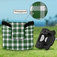 thumbnail image 6 of Haosy Green Gingham Pattern Golf Mallet Putter Cover Strong Magnetic Leather Golf Club Headcover Closure, 6 of 7