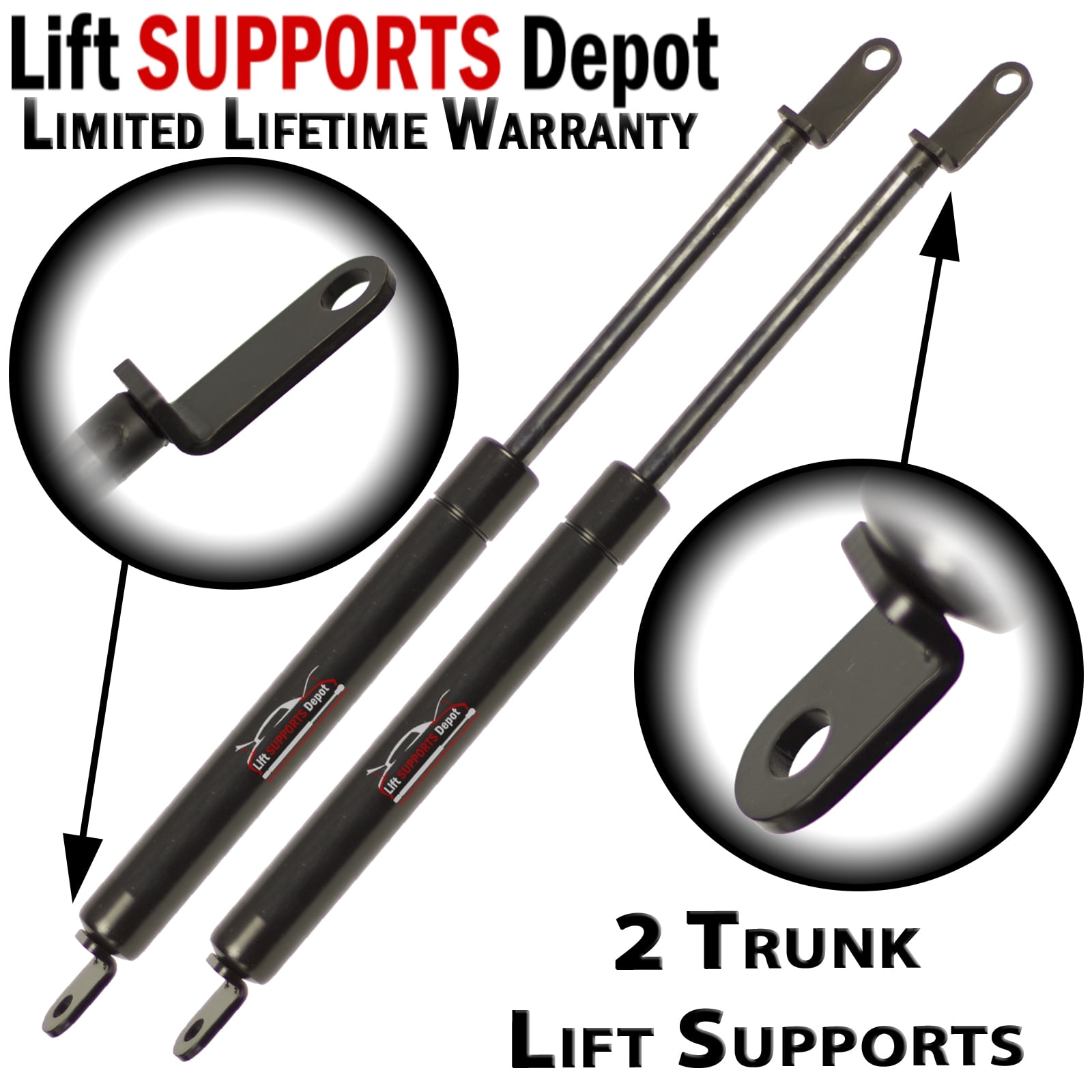 Qty 2 Fits Ls400 1995 to 2000 Trunk Lift, Gas Strut Shock Prop Rod