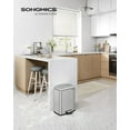 thumbnail image 2 of Cubo de basura SONGMICS de acero inoxidable de 20 litros con tapa plateada ULTB543E01, 2 of 7